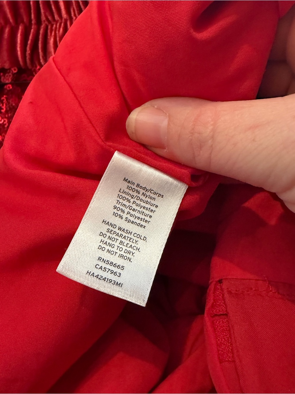 Jingle All The Way Red Sequin Party Track Pants, w/ Velvet Bows and High Waist - Picture 8 of 9